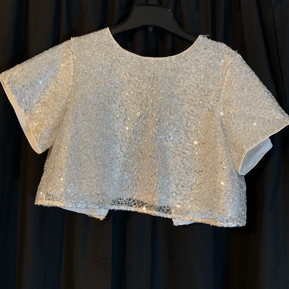 Sequin crop top